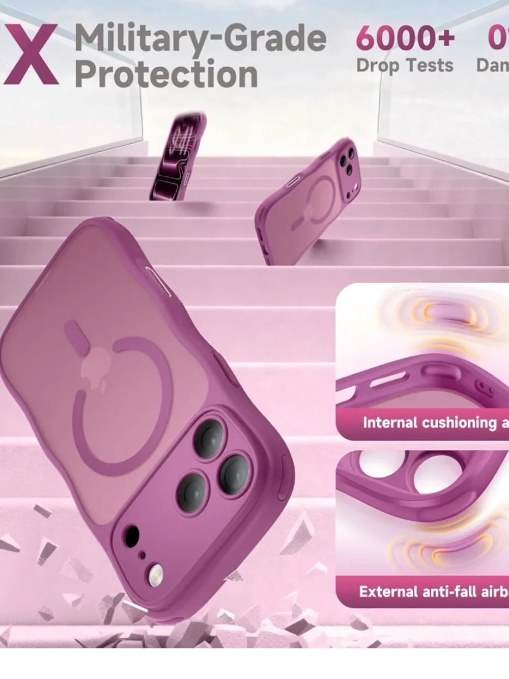 I phone 17 Pro Max case compatible with magsafe burgundy NEW
